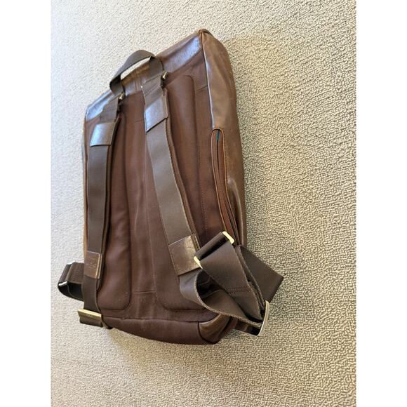 KNOMO London Hudson Men's Brown Leather Business‎ Backpack - Picture 10 of 12